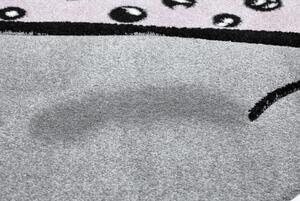 Makro Abra Dětský kulatý koberec PETIT Kočka šedý Rozměr: průměr 160 cm