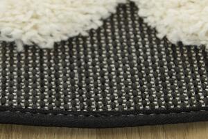 Balta Kulatý dětský koberec SMILE 15542/969 Strašidýlko černý / krémový Rozměr: průměr 120 cm