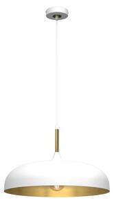 Lustr na lanku LINCOLN 1xE27/60W/230V pr. 45 cm bílá
