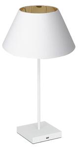 Stolní lampa s USB konektorem 1xE27/60W/230V bílá
