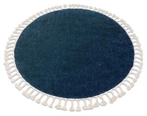 Makro Abra Kulatý koberec BERBER 9000 tmavě modrý Rozměr: průměr 120 cm