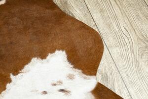 Makro Abra Koberec imitace zvířecí kůže G5070-2 hnědý / bílý Rozměr: 155x195 cm