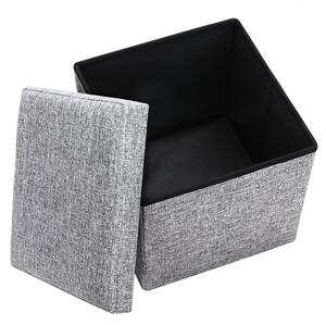 Casaria Mini taburet (stolička s úložným prostorem) šedý 38 x 38 x 38 cm 106840