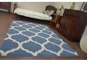 Makro Abra Moderní kusový koberec SCANDI 18218/591 Trellis tmavě modrý Rozměr: 80x150 cm