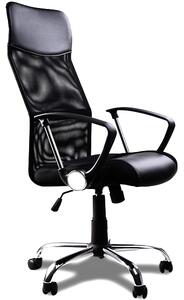 Casaria kancelářská židle Deluxe černá se síťovinou 100937