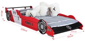 Casaria dětská postel auto F1 racing červena 200 x 90 cm 991479
