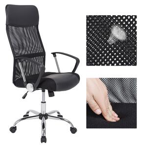 Casaria Kancelářská židle Deluxe černá se síťovinou 100937