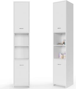 Casaria Koupelnová skříňka bílá 180 x 30 x 30 cm 100510