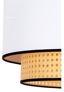 Duolla - Lustr na lanku BOHO 1xE27/15W/230V pr. 45 cm bílá/ratan