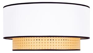 Duolla - Stropní svítidlo BOHO 1xE27/15W/230V pr. 45 cm bílá/ratan