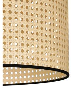 Duolla - Přisazený lustr ROLLER RATTAN 1xE27/15W/230V pr. 45 cm béžová/černá