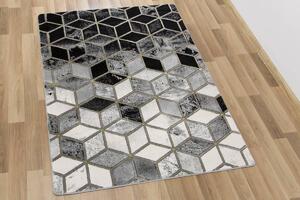 Makro Abra Moderní kusový koberec Diamond K4432G Kostky 3D šedý Rozměr: 120x170 cm
