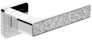Klika Deco - chrom - dekor stříbrné krystalky (komplet 2ks)