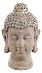 Béžová antik dekorace hlava Buddha - 11*11*19 cm - Chic Antique