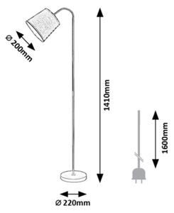 Rabalux 6640 - Stojací lampa GODRIC 1xE27/25W/230V černá