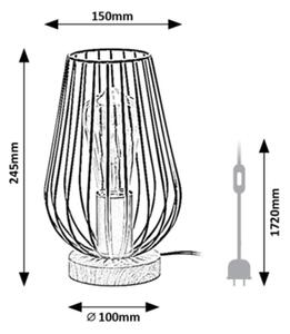 Rabalux 6915 - Stolní lampa GREMIO 1xE27/40W/230V černá