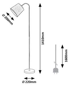 Rabalux 6639 - Stojací lampa GODRIC 1xE27/25W/230V šedá