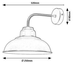 Rabalux 5307 - Nástěnná lampa DRAGAN 1xE27/60W/230V