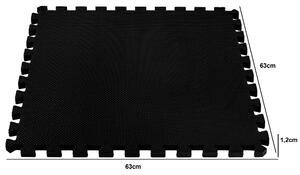 Monzana ochranná podložka na podlahu černá (puzzle) 6 ks 2,28 m² 102203