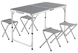 Casaria Skládací kempingový stůl a 4 židle 108134