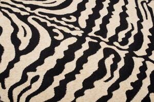 Makro Abra Kusový koberec ATLAS J315B Zebra černý bílý Rozměr: 140x200 cm