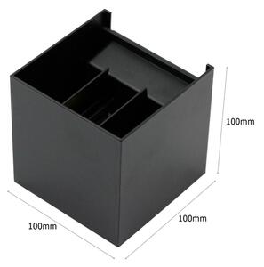 LED Venkovní nástěnné svítidlo 2xLED/3W/230V IP54 černá