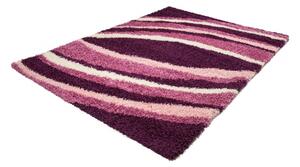 Makro Abra Kusový shaggy koberec RIO 3672A Tmavě fialový Rozměr: 190x270 cm