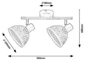 Rabalux 3134 - Bodové svítidlo RATTAN 2xE14/15W/230V ratan