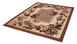 Makro Abra Kusový koberec ATLAS 7192B Květy béžový hnědý Rozměr: 200x250 cm