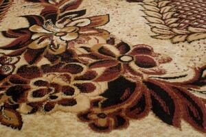 Makro Abra Kusový koberec ATLAS 7192B Květy béžový hnědý Rozměr: 300x400 cm