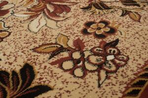 Makro Abra Kusový koberec ATLAS 7192B Květy béžový hnědý Rozměr: 250x350 cm
