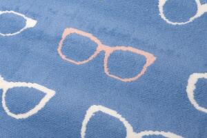 Makro Abra Dětský kusový koberec XENO 33493/031 Brýle modrý Rozměr: 120x170 cm