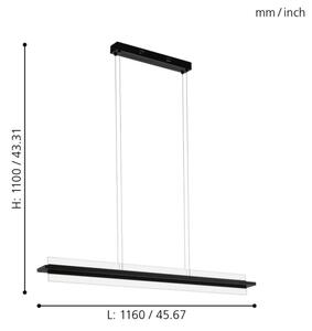 Eglo 98495 - LED Stmívatelný lustr na lanku SPADAFORA LED/15W/230V