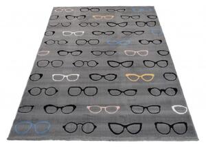 Makro Abra Dětský kusový koberec XENO 33493/071 Brýle šedý Rozměr: 120x170 cm