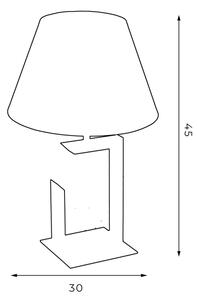 Stolní lampa 1xE27/60W/230V 45 cm zelená/zlatá
