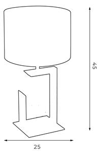 Stolní lampa 1xE27/60W/230V 45 cm černá/bílá
