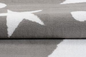 Makro Abra Moderní kusový koberec BALI C440A Hvězdy světle šedý / bílý Rozměr: 80x150 cm