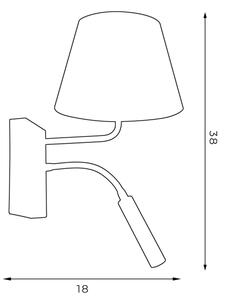Nástěnná lampa ARDEN 1xE27/60W+1xG9/8W/230V černá/bílá