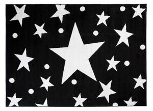 Makro Abra Moderní kusový koberec BALI C440A Hvězdy černý / bílý Rozměr: 180x250 cm