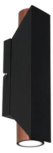 Nástěnné svítidlo WALL 2xGU10/8W/230V černá/měděná