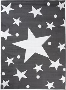 Makro Abra Moderní kusový koberec BALI C440A Hvězdy tmavě šedý / bílý Rozměr: 160x220 cm