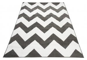 Makro Abra Moderní kusový koberec BALI C437A tmavě šedý / bílý Rozměr: 180x250 cm