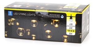 Aigostar - LED Venkovní dekorační řetěz 10xLED/8m IP44 teplá bílá