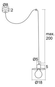 Argon 3834 - Lustr na lanku CORSO 1xE27/15W/230V bílá