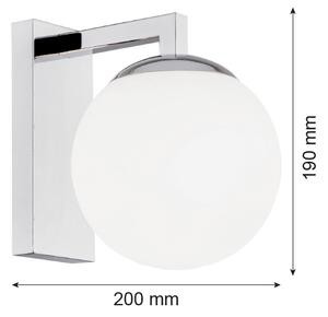 Argon 3735 - Nástěnná lampa ASPEN 1xE27/15W/230V lesklý chrom