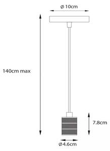 Lucide 08426/01/02 - Napájecí kabel JOVA 1xE27/60W/230V