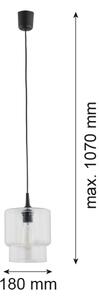 Argon 3275 - Lustr na lanku NEWA 1xE27/15W/230V čirá