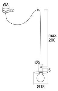 Argon 3835 - Lustr na lanku CORSO 1xE27/15W/230V černá