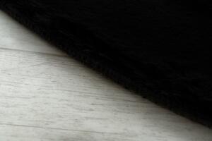 Makro Abra Kulatý koberec BUNNY černý Rozměr: průměr 80 cm