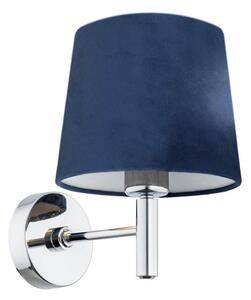 Argon 3908 - Nástěnná lampa BOLZANO 1xE27/15W/230V modrá/lesklý chrom